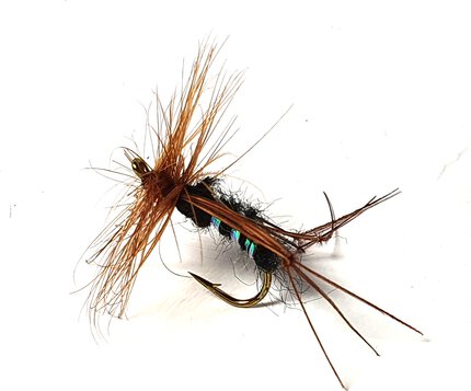 Stillwater Black Hopper Dry Fly Size 12 - 1 Dozen